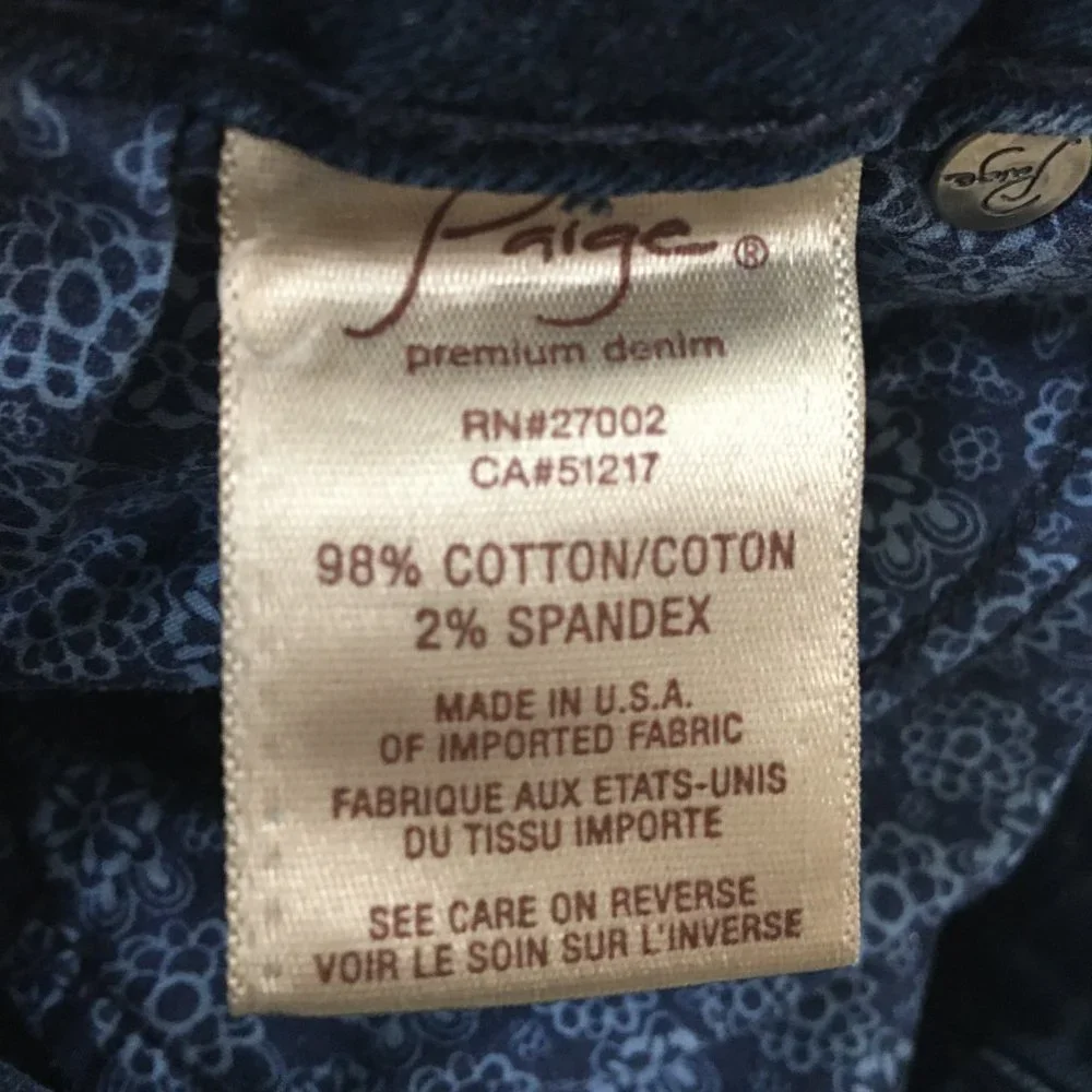 Paige Women's Verdugo Jegging Skinny Jeans, Dark Blue Wash, Size 27 - Picture 7 of 9